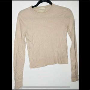 Babaton wool/cotton blend crewneck longsleeve in Taupe size XS